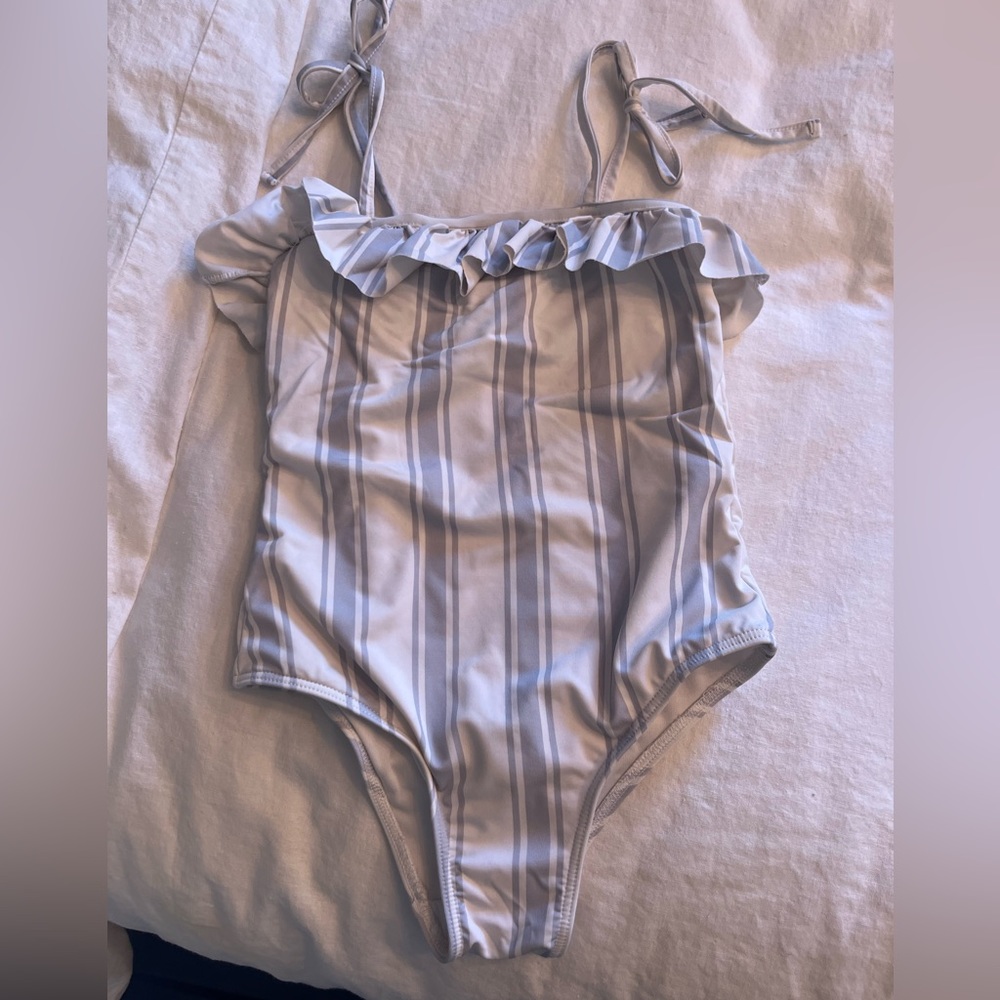 Petit Lem Pinstripe Bathing Suit